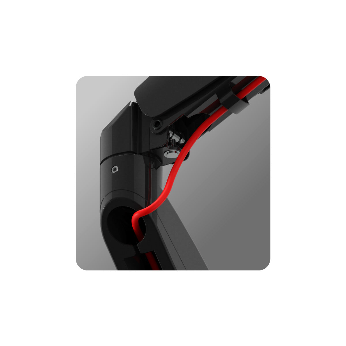Neatly routed cables