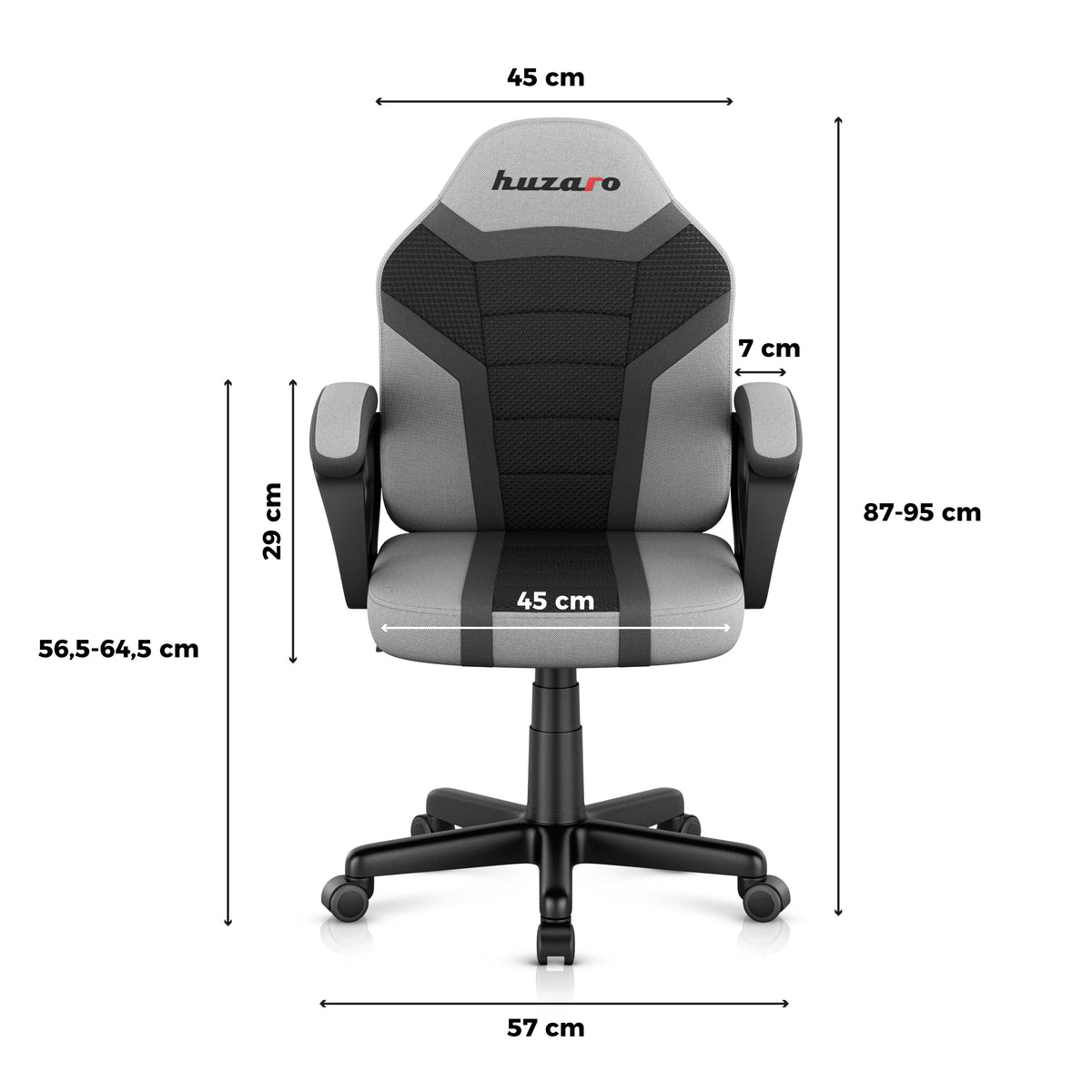HUZARO RANGER 1.0 Grey Mesh children’s gaming chair