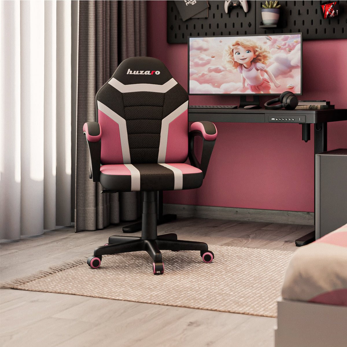 HUZARO RANGER 1.0 Pink Mesh children’s gaming chair