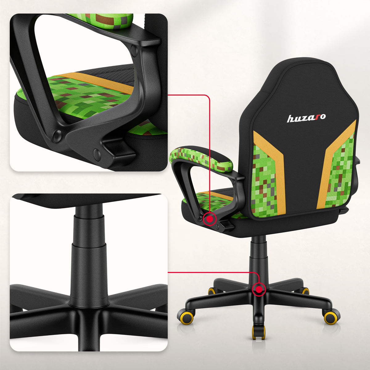 HUZARO RANGER 1.0 Pixel Mesh children’s gaming chair