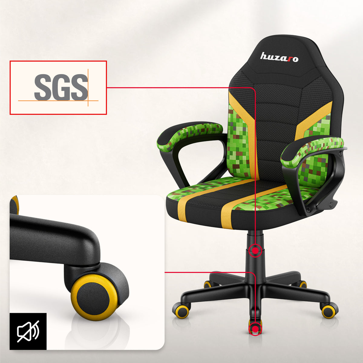 HUZARO RANGER 1.0 Pixel Mesh children’s gaming chair