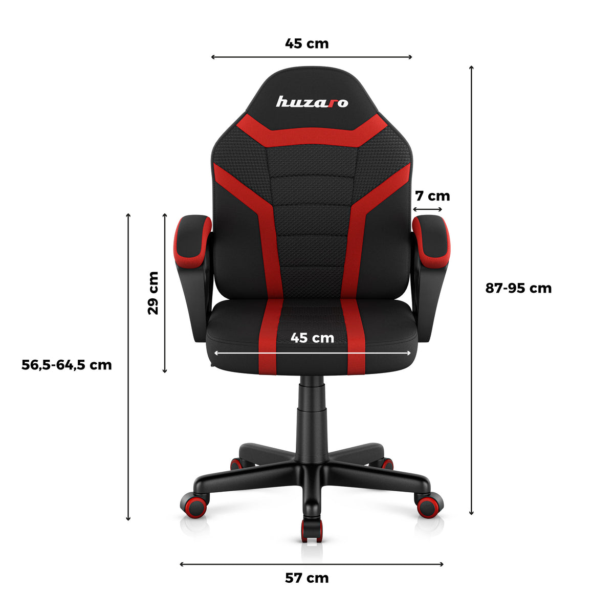 HUZARO RANGER 1.0 Red Mesh children’s gaming chair