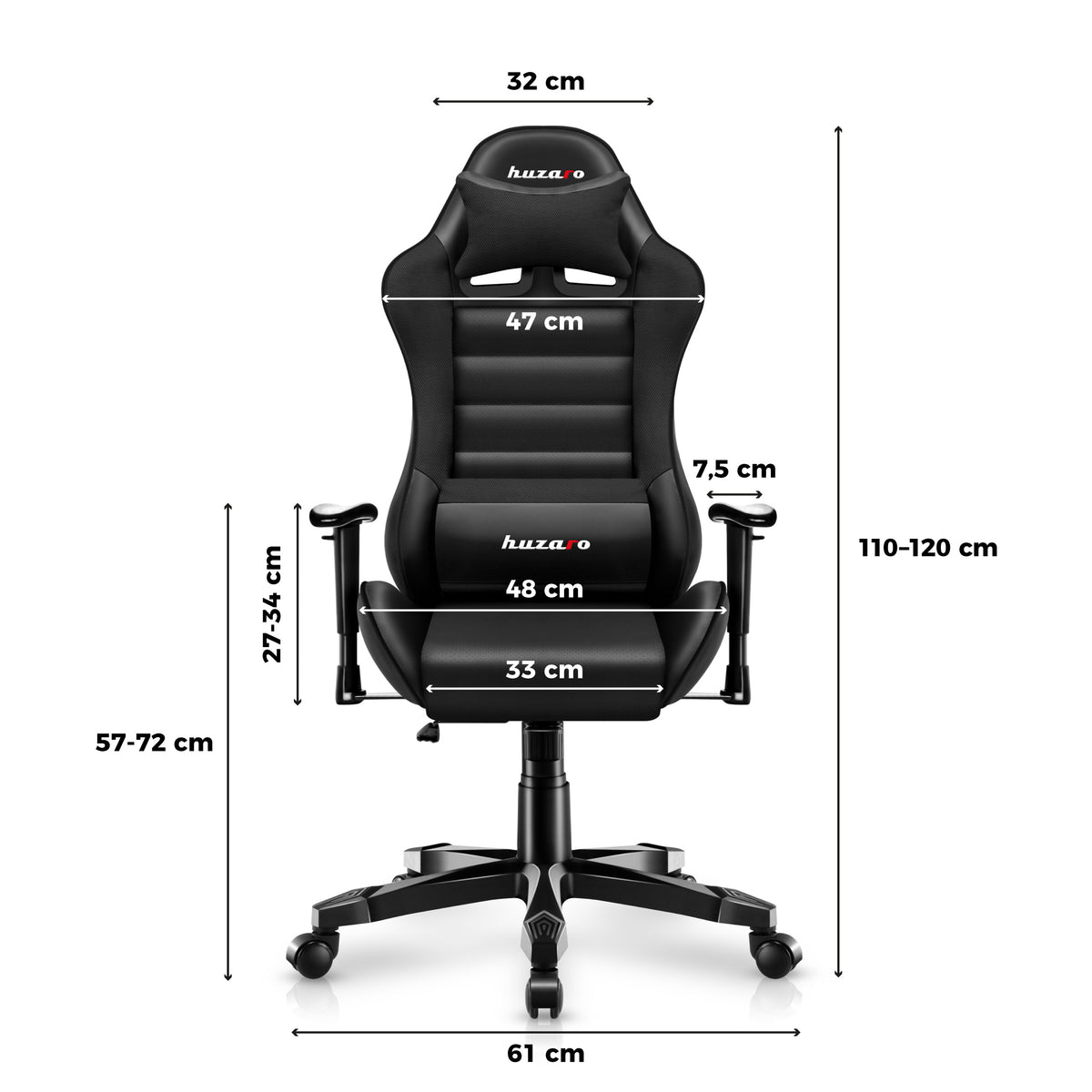 HUZARO RANGER 6.0 Black children’s gaming chair