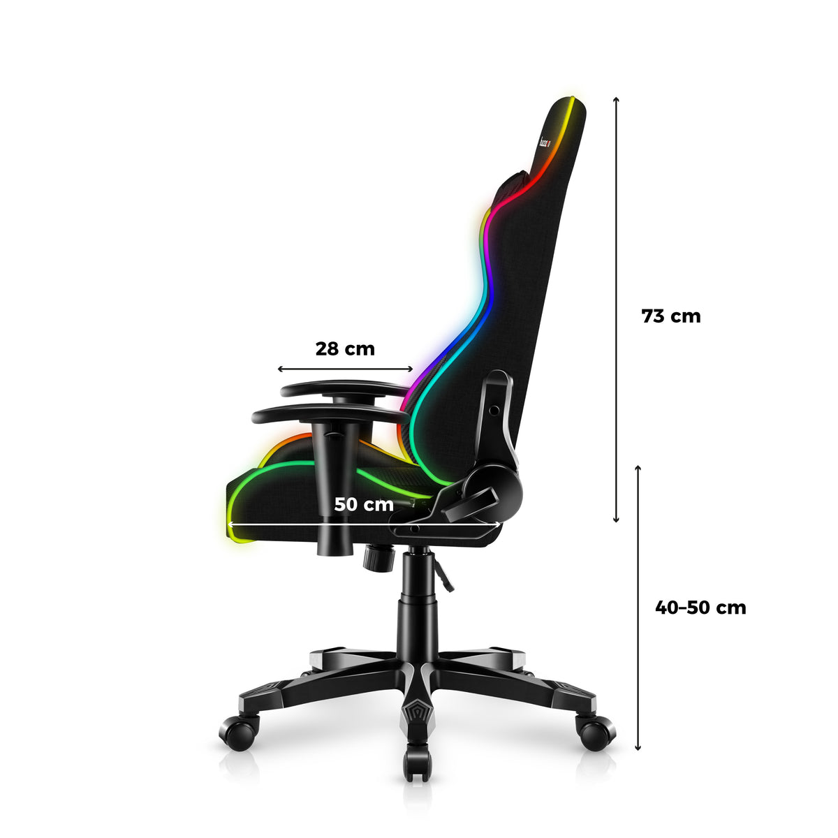HUZARO RANGER 6.0 RGB Black Mesh children’s gaming chair