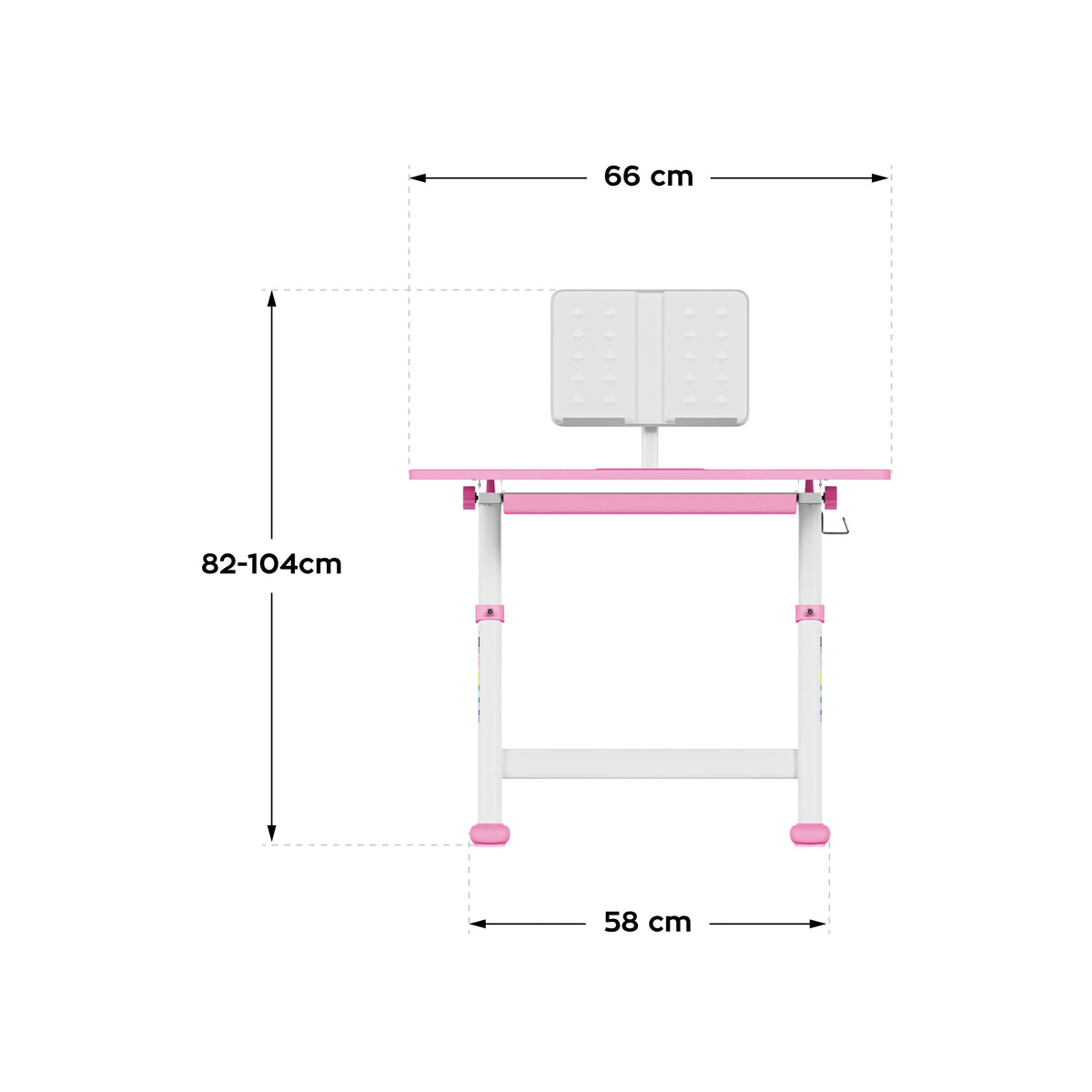 Mark Adler Study 3.0 Pink 66 cm Ergonomic Children’s Desk