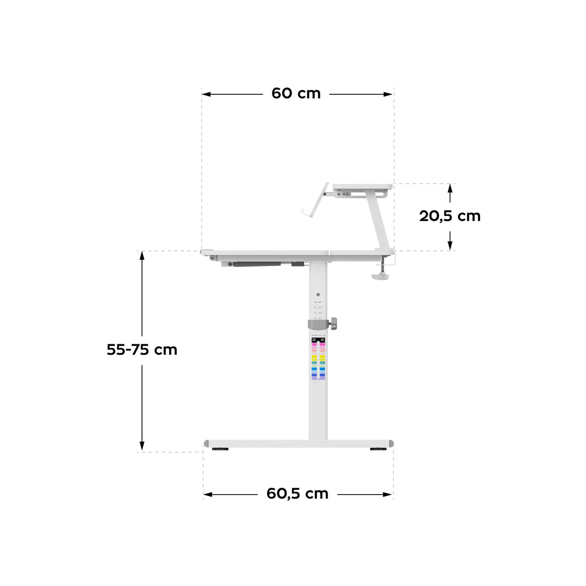Mark Adler Study 3.7 Grey 90 cm adjustable children’s desk