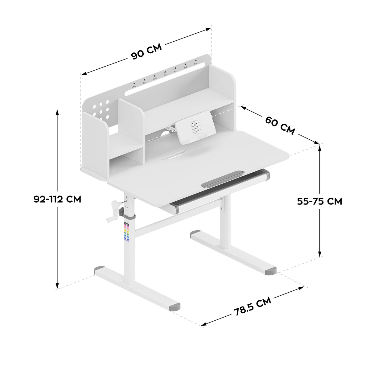Mark Adler Study 5.0 Grey 90 cm Ergonomic Children’s Desk