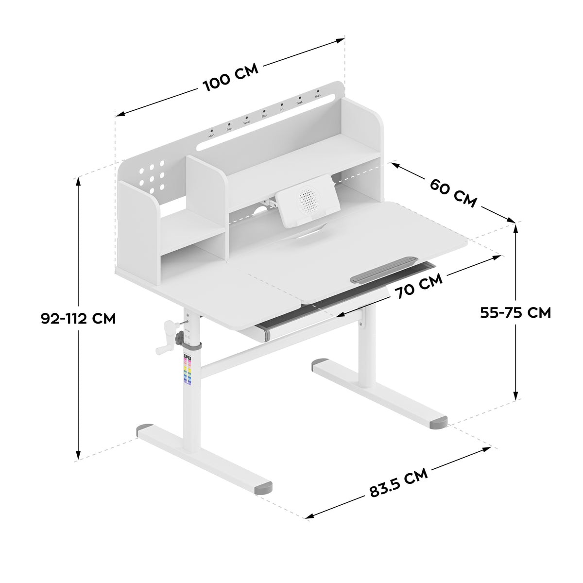 Mark Adler Study 5.7 Grey 100 cm children’s desk