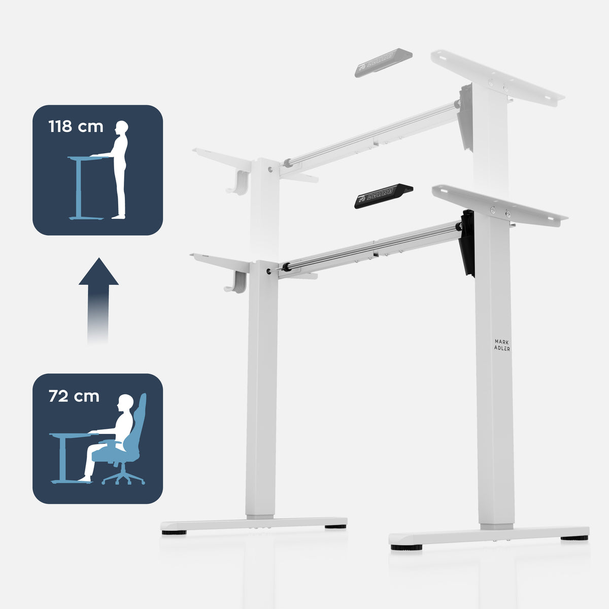 Mark Adler Xeno 1.7 White electric desk frame