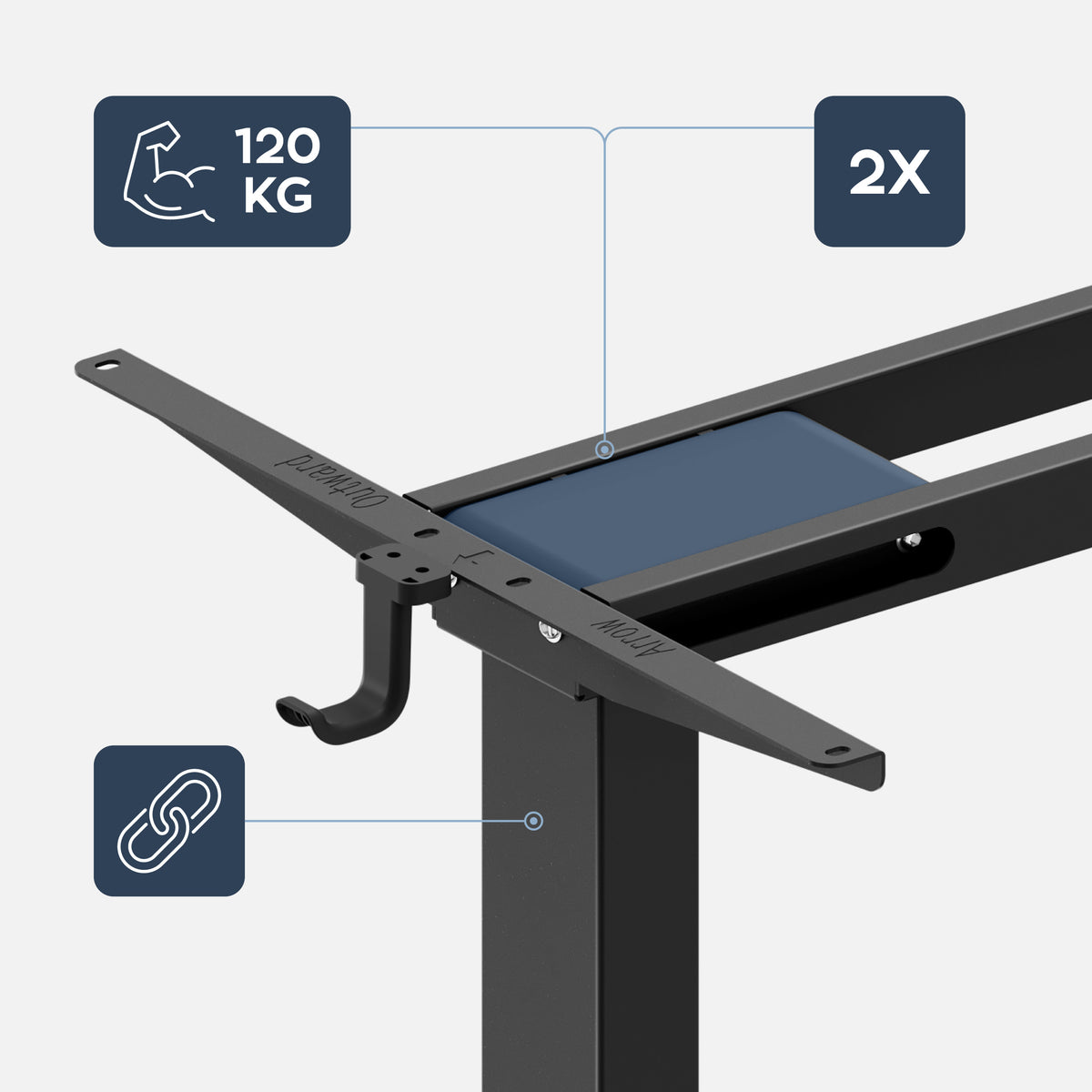 Mark Adler Xeno 6.0 dual-motor electric desk frame