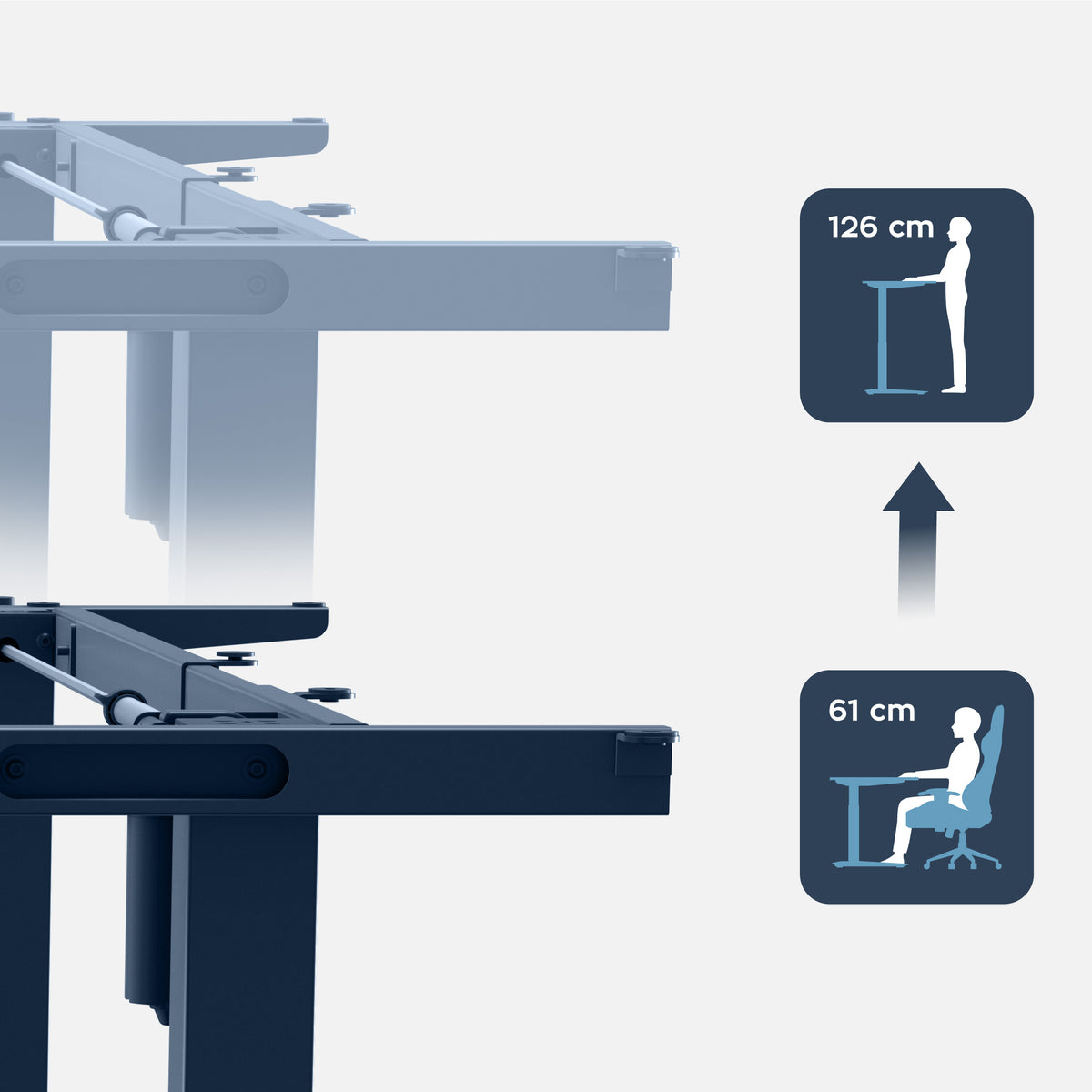 For working whilst sitting or standing