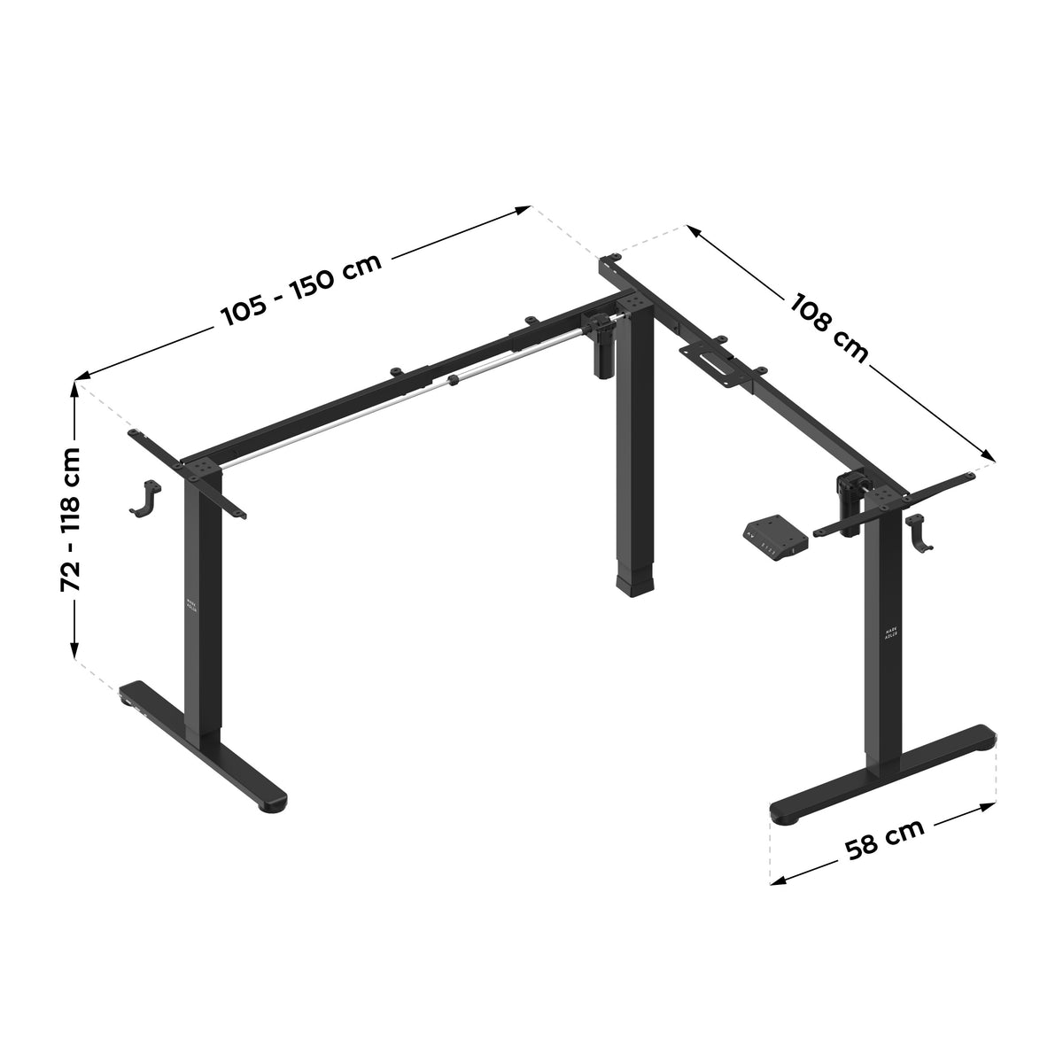 Mark Adler Xeno 7.6 dual-motor electric desk frame